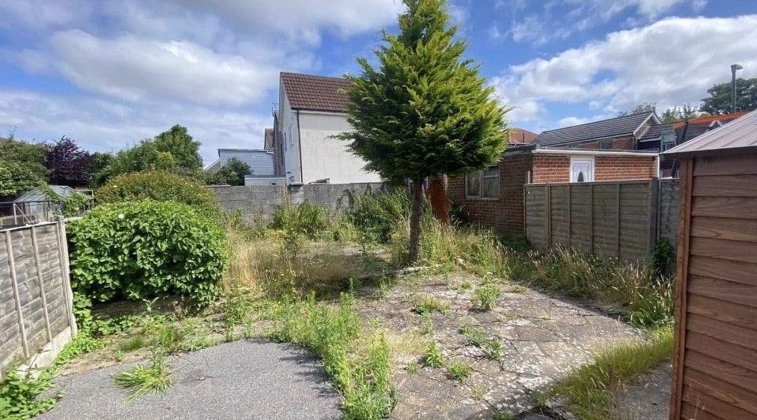 Before: rental garden made ready in Winton